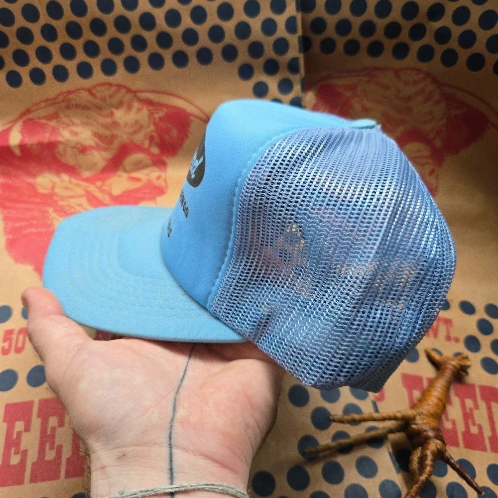 VTG‎ Leonard Utility Buildings Truck Covers Hat Blue GUC OSFA Yupoong Snapback